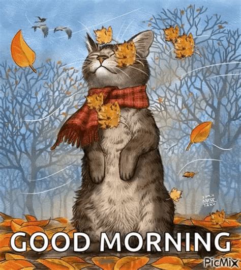 good morning autumn gif